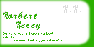 norbert nerey business card